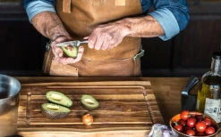 Big Green Egg Messerset -Grillen im Freien Big Green Egg Gemuesemesser Avocado