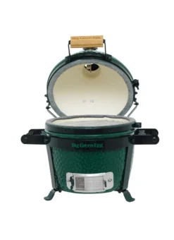 Big Green Egg Mini Keramikgrill Starter - Paket -Grillen im Freien Big Green Egg Mini EGG Carrier Mini deckel geoeffnet