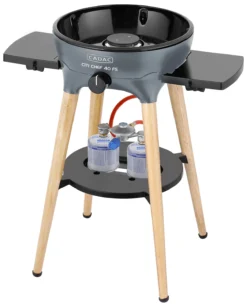CADAC Gasgrill Citi Chef 40 FS BBQ / Dome Steel Grey, 50 Mbar -Grillen im Freien CADAC Citi Chef 40 FS Steel Grey 2 Gaskartuschen