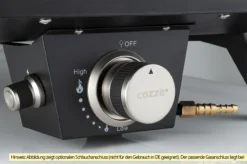 COZZE Pizzaofen Gas 42,5 Cm (17") - Inkl. Pizzastein -Grillen im Freien COZZE PizzaofenGas Anschluss