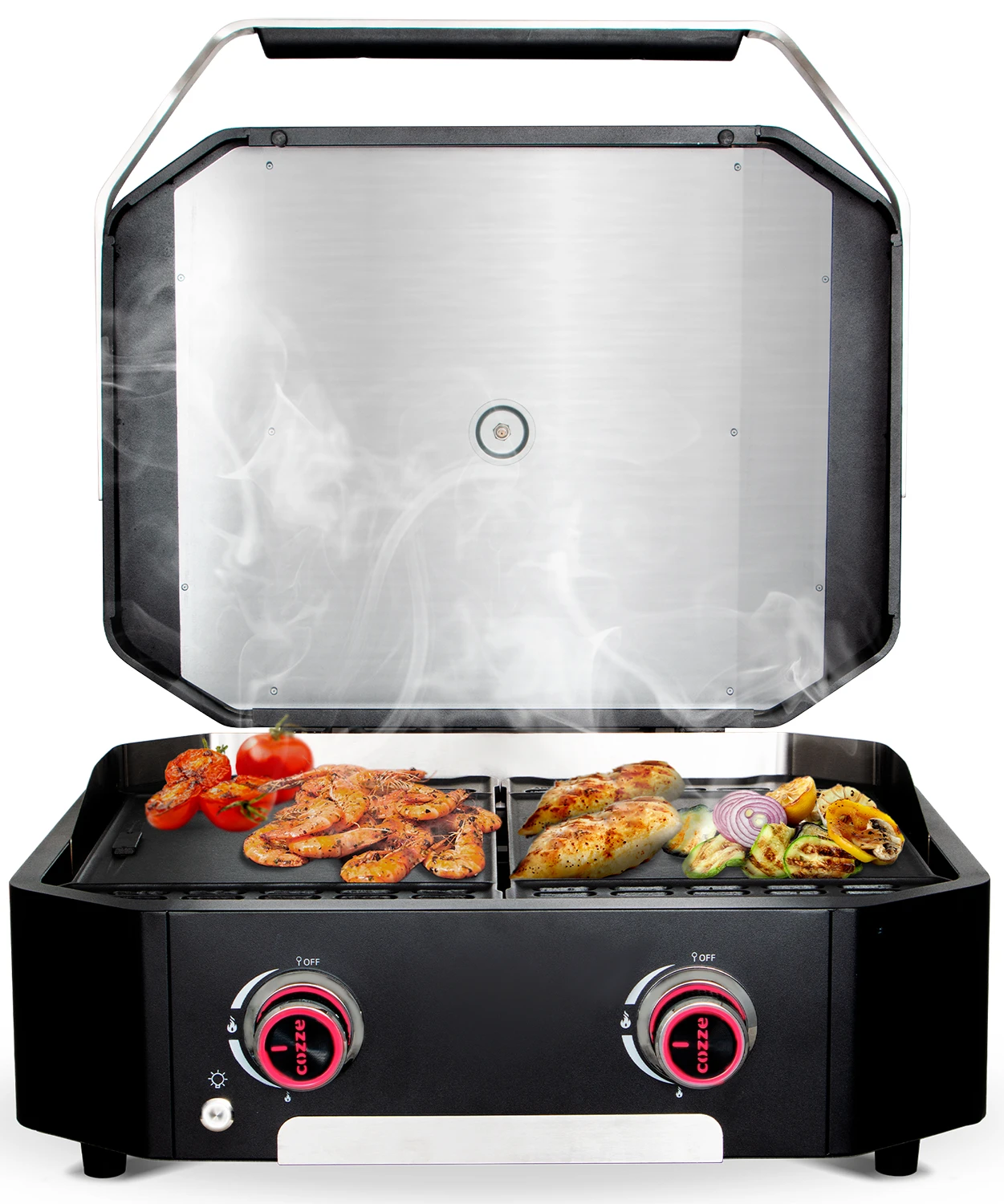 COZZE Plancha 600 / Plancha Grill Mit 2 Gusseisen Grillplatten 4 COZZE Plancha 600 / Plancha Grill Mit 2 Gusseisen Grillplatten – Bild 4