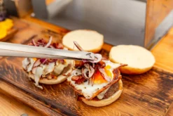 Fennek Grillzange Klein Edelstahl -Grillen im Freien Fennek Grillzange klein Burger belegen