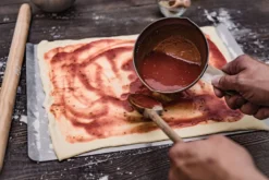 Grillfürst Pizzastein Eckig 40 X 30 Cm Mit Pizzablech -Grillen im Freien Grillfuerst Edelstahl Pizzablech