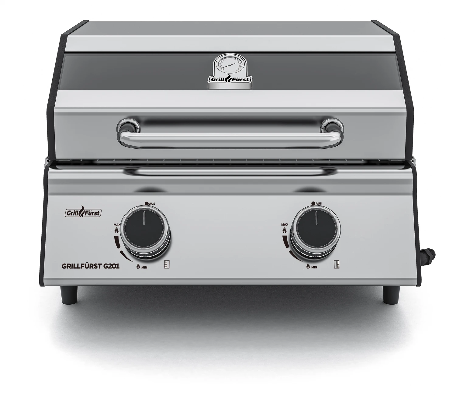 Grillfürst G201E 2-Brenner Gasgrill Portabel V2 - Campinggrill / Balkongrill 50mbar 1 Grillfürst G201E 2-Brenner Gasgrill Portabel V2 - Campinggrill / Balkongrill 50mbar