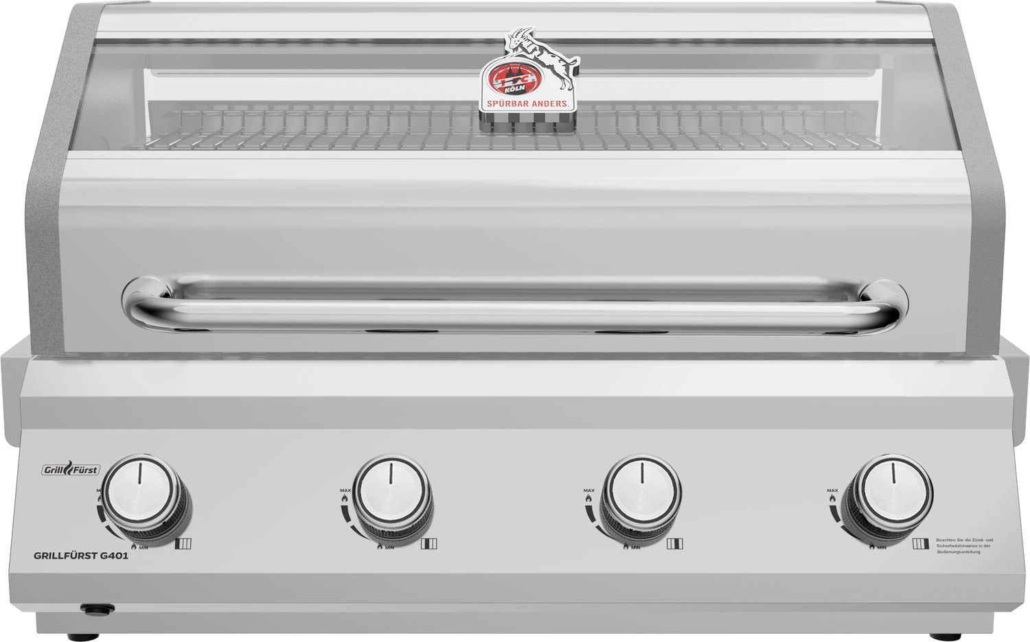 Grillfürst G401G 4-Brenner Einbaugrill - 1. FC Köln Edition - Gusseisenroste 1 Grillfürst G401G 4-Brenner Einbaugrill - 1. FC Köln Edition - Gusseisenroste