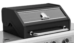 Grillfürst G310G 3-Brenner Gasgrill Mit Hochtemperaturbrenner Und Gusseisen Rosten -Grillen im Freien Grillfuerst Gasgrill G310G Sichtscheibe