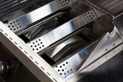 Grillfürst G591G 5-Brenner Einbaugrill Mit Heckbrenner Und Gusseisen Rosten -Grillen im Freien Grillfuerst Gasgrill G591G Flammenschutz Edelstahl