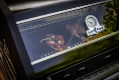 Grillfürst G490G 4-Brenner Einbaugrill - Black Edition - Mit Heckbrenner Und Gusseisen Rosten -Grillen im Freien Grillfuerst Gasgrill Sichtscheibe