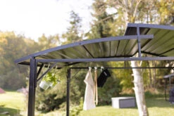 Grillfürst Premium Grillpavillon Aus Stahl Mit Wetterfestem Metalldach Und Ablageflächen -Grillen im Freien Grillfuerst Grillpavillon Gasgrill Garten Stahl