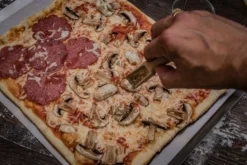 Grillfürst Pizzastein Eckig 40 X 30 Cm Mit Pizzablech -Grillen im Freien Grillfuerst Pizza Blech eckig