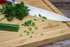 Grillfürst Schneidebrett Set, 2 Kleine Schneidebretter 39 X 26cm, 1 Großes Schneidebrett 50 X 30cm -Grillen im Freien Grillfuerst Schneidebrett klein Lauch