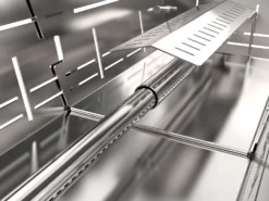 Knister Edelstahl-Gasgrill - Ausziehbarer Kompaktgrill -Grillen im Freien Knister Edelstahl Gasgrill Kompaktgrill Brenner Detail