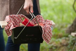 Knister Grill Small - Holzkohle Kompaktgrill -Grillen im Freien Knister Gril Small Tragekorb
