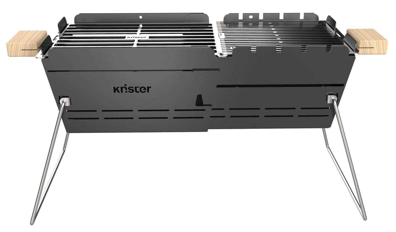 Knister Grill Original - Ausziehbarer Holzkohle Kompaktgrill 3 Knister Grill Original - Ausziehbarer Holzkohle Kompaktgrill – Bild 3