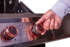 Grillfürst G621E 6-Brenner Edelstahl-Gasgrill - 1. FC Köln Edition - Edelstahlroste -Grillen im Freien Koeln Grill Beleuchtung rot Grillfuerst Gasgrill Drehregler