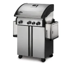 Napoleon Legend 410 Edelstahl Gasgrill - 3 Brenner Mit Seitenbrenner - Inkl. Napoleon Abdeckhaube -Grillen im Freien Napoleon Legend LD410 Seitentische runtergeklappt 1