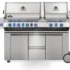 Napoleon Prestige Pro 825-3 Edelstahl Gasgrill Inkl. Drehspieß Und Bodenbeleuchtung - Modell 2023 - SMART Deal Inkl. Grillfürst Grill Control Mit Companion Device Und Einstichthermometer