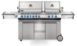 Napoleon Prestige Pro 825-3 Edelstahl Gasgrill Inkl. Drehspieß Und Bodenbeleuchtung - Modell 2023 - SMART Deal Inkl. Grillfürst Grill Control Mit Companion Device Und Einstichthermometer