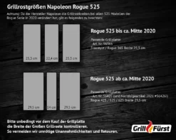 Napoleon Grillplatte / Gussplatte Für Rogue 365 (und Rogue 525 Bis 2020) Breite 25,3 Cm -Grillen im Freien Napoleon Rogue 525 Grillplatte Breite