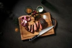 Napoleon President's Edition Schneidebrett Holz Inkl. PRO Chefmesser -Grillen im Freien Napoleon Schneidebrett Chefmesser Fleisch schneiden