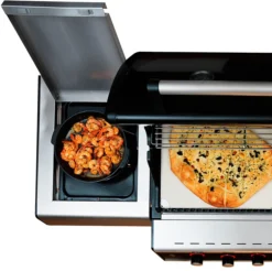 Outdoorchef Dualchef 325 G Gasgrill Mit Seitenkocher + BLAZING ZONE Infrarotbrenner + DGS Gusseisen Grillrost 2 Stk. + DGS Gemüse Grillrost 2 Stk. -Grillen im Freien Outdoorchef Dualchef Seitenkocher