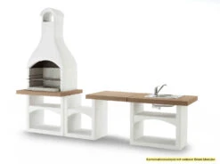Palazzetti Outdoor Küche: Modul Grillkamin Brioni Inkl. Montagematerial -Grillen im Freien Palazzetti Grillkamin Brioni Outdoor Kueche Kombi 1