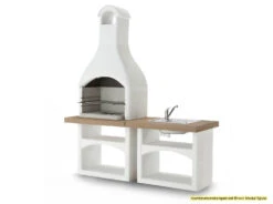 Palazzetti Outdoor Küche: Modul Grillkamin Brioni Inkl. Montagematerial -Grillen im Freien Palazzetti Grillkamin Brioni Outdoor Kueche Kombi 3