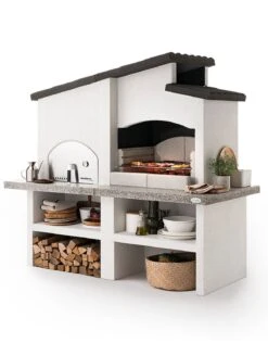 Palazzetti Grillkamin New Zealand 2 Mit Pizzaofen Inkl. Montagematerial -Grillen im Freien Palazzetti Grillkamin New Zealand 2