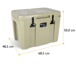 Petromax Kühlbox 50 Liter Sand - Inkl. Sitzkissen, Haft-Unterlage Und Einsatzkorb