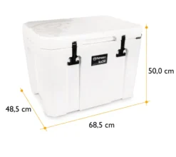 Petromax Kühlbox 50 Liter Alpenweiß - Inkl. Sitzkissen, Haft-Unterlage Und Einsatzkorb