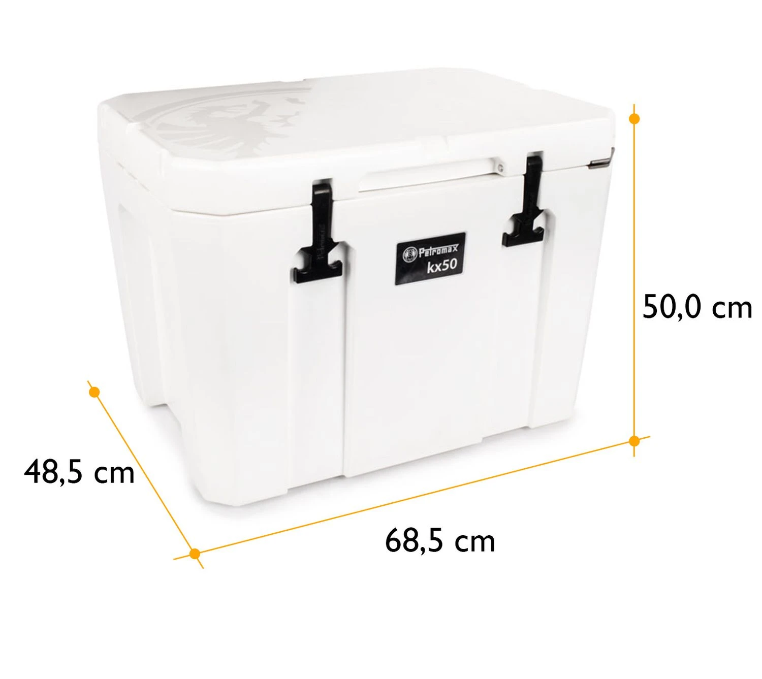Petromax Kühlbox 50 Liter Alpenweiß - Inkl. Sitzkissen, Haft-Unterlage Und Einsatzkorb 1 Petromax Kühlbox 50 Liter Alpenweiß - Inkl. Sitzkissen, Haft-Unterlage Und Einsatzkorb