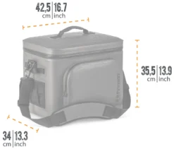 Petromax Kühltasche 22 Liter / Oliv -Grillen im Freien Petromax Kuehtasche 22Liter Abmessungen 1