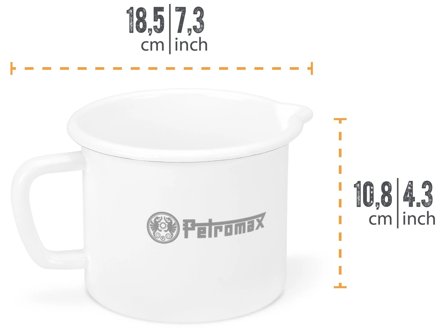 Petromax Emaille Milchtopf / 1000 Ml / Weiß 3 Petromax Emaille Milchtopf / 1000 Ml / Weiß – Bild 3