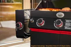 Rösle Videro G3-S VARIO+ Schwarz Gasgrill - FC Bayern Edition -Grillen im Freien Roesle FC Bayern Grill Videro G3 S klappbare Seitenablage