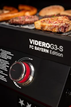 Rösle Videro G3-S VARIO+ Schwarz Gasgrill - FC Bayern Edition -Grillen im Freien Roesle Gasgrill Videro G3 S FC Bayern Edition Bedienblende