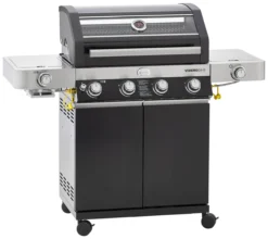 Rösle Gasgrill Videro G4-S VARIO+ Schwarz - Modell 2023 - X-DEAL Inkl. Abdeckhaube, Grillplatte Und Drehspieß