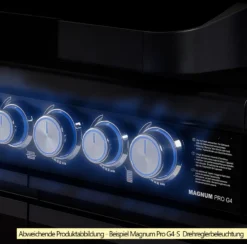 Rösle Gasgrill Magnum PRO G3 Inkl. Abdeckhaube - Modell 2023 17 Rösle Gasgrill Magnum PRO G3 Inkl. Abdeckhaube - Modell 2023 -Grillen im Freien Roesle Magnum Pro Drehregler beleuchtet Beispiel G4 S