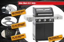 Rösle Gasgrill Videro G3-S VARIO+ Schwarz - Modell 2023 - X-DEAL Inkl. Abdeckhaube, Grillplatte Und Drehspieß 22 Rösle Gasgrill Videro G3-S VARIO+ Schwarz - Modell 2023 - X-DEAL Inkl. Abdeckhaube, Grillplatte Und Drehspieß -Grillen im Freien Roesle Videro G3 S Vario Gasgrill Highlights