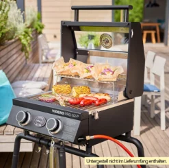 Rösle Gasgrill Videro Pro G2-P Campinggrill -Grillen im Freien Rosle Gasgrill Videro PRO G2 P Beispiel mit Untergestell