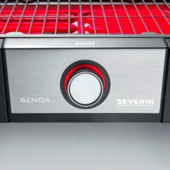 Severin Elektro Tischgrill SENOA Boost - Boost Zone 500°C - 3.000 W 11 Severin Elektro Tischgrill SENOA Boost - Boost Zone 500°C - 3.000 W -Grillen im Freien Severin Senoa boost s PG8113 Drehknopf beleuchtet rot