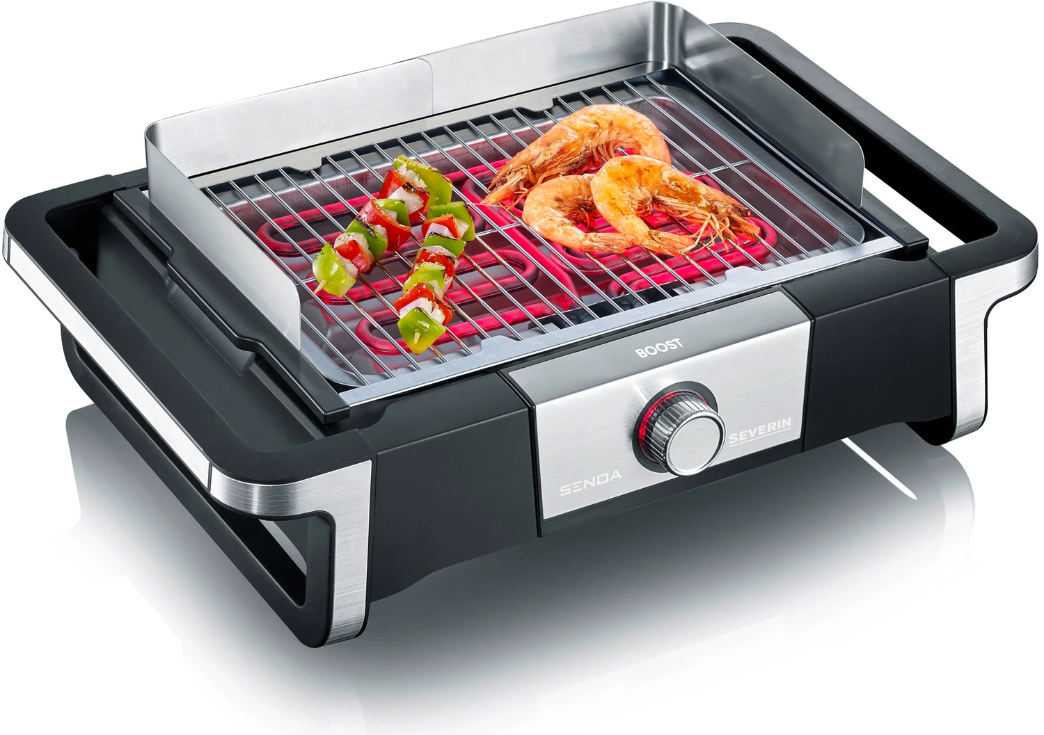 Severin Elektro Tischgrill SENOA Boost - Boost Zone 500°C - 3.000 W 1 Severin Elektro Tischgrill SENOA Boost - Boost Zone 500°C - 3.000 W