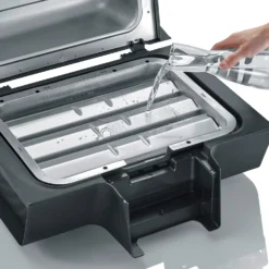 Severin Elektrogrill SEVO Smart Control GT - Boost Zone 500°C - Mit Deckel - 3.000 W -Grillen im Freien Severin Sevo Smart Control GT PG8138 Aluschale