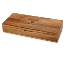 Steak Champ Gourmet Steakbesteck Set: 2 Steakmesser Und 2 Gabeln 10 Steak Champ Gourmet Steakbesteck Set: 2 Steakmesser Und 2 Gabeln -Grillen im Freien Steak Champ Hourmet Messerset Kiste Geschenk 101059