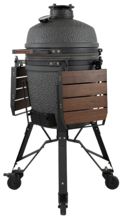 The Bastard Keramikgrill VX Medium - Complete - Schwarz Matt - Modell 2023 -Grillen im Freien The Bastard VX Keramikgrill Medium Komplett Seitenablagen abgeklappt